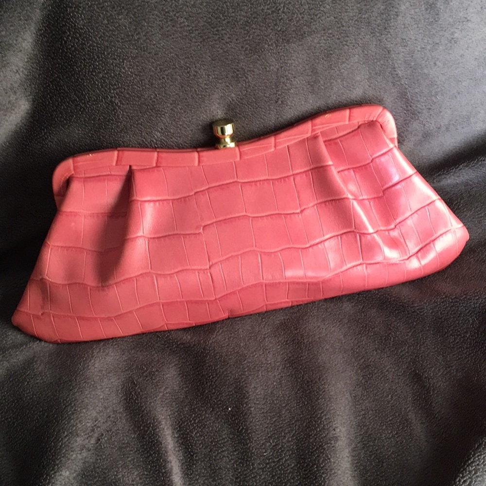 Pink clutch by Banana Republic